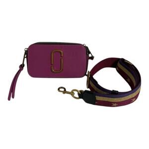 Marc Jacobs Snapshot Camera Crossbody Bag Plum Purple Gold Hardware